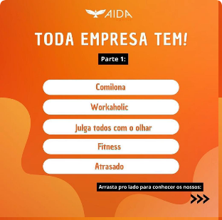 Post do Instagram da AIDA Agency